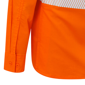 Camisa de seguridad de alta visibilidad personalizable de alta calidad 100% al por mayor transpirable e impermeable con soporte de logotipo personalizado - Product Image 6
