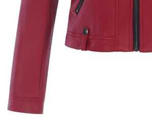 Nueva y elegante chaqueta de cuero para mujer de Color sólido corto de invierno de la mejor calidad de cuero genuino a prueba de viento transpirable ecológico - Product Image 5