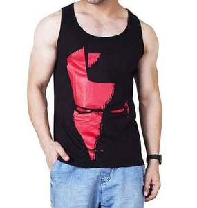 เสื้อกล้ามผ้าฝ้าย100% แขนกุดสำหรับผู้ชายเสื้อออกกำลังกายสีพื้นพิมพ์ลายสไตล์ลำลองสำหรับกล้ามเนื้อ - Product Image 4