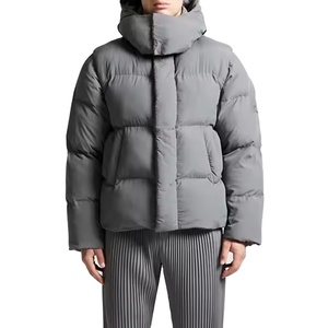 Unisex <b>Winter</b> Hooded Puffer <b>Jacket</b> Canvas Custom Design Thick Quilted Insulated <b>Waterproof</b> Eco-Friendly Front Zipper Closure - Product Image 1