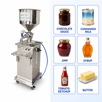 Machine de remplissage semi-automatique verticale pneumatique pour pâtes et liquides, remplisseur à piston en acier inoxydable 304, buse anti-goutte, précision de 1 %