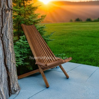 Chaise de pêche en bois d'acacia de haute qualité vietnamienne pour jardin, serre, facile à assembler, respectueuse de l'environnement