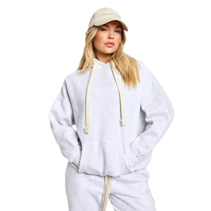 Conjunto de chándal de la mejor calidad Conjunto de sudadera con capucha y Jogger de 2 piezas de alta calidad Conjunto de chándales lisos para mujer Conjuntos de mujer - Product Image 3