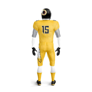 Venta caliente Reversible Uniforme de fútbol americano Logotipo de equipo personalizado Transpirable Suave Tallas grandes Conjuntos de manga corta 20 Conjuntos MOQ - Product Image 3