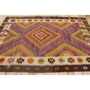 Tapis turc 6,3x9,4 pi (193x285 cm), tapis vintage violet style sud-ouest - Product Image 2