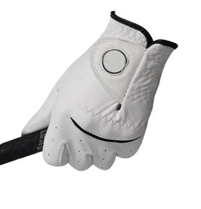Gants de golf unisexes en cuir Cabretta pour gaucher, antidérapants, avec logo personnalisé, fermeture auto-agrippante, en peau de mouton, vente en gros - Product Image 5