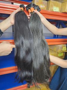 Vente en gros de cheveux vietnamiens bruts vierges blancs gris pour la décoloration de cheveux en vrac bruts non traités de l'usine de cheveux du Vietnam - Product Image 4