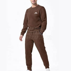 Conjunto Deportivo de Dos Piezas para Hombre, Mezcla de Algodón, Atuendo Cómodo para Gimnasio, Fitness, Uso Diario Informal - Product Image 2