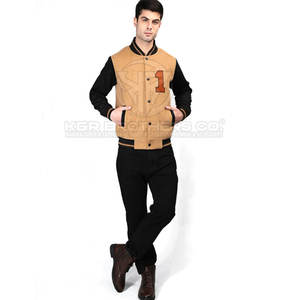 Veste universitaire pour hommes, veste Letterman moderne coupe ajustée style bombardier pour équipe universitaire et vêtements de sport d'hiver - Product Image 4