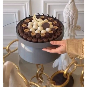Bol à chocolat en métal argenté antique forme ovale affichage de Dessert sucré Occasions de mariage pour servir des bonbons bonbons Desserts - Product Image 6