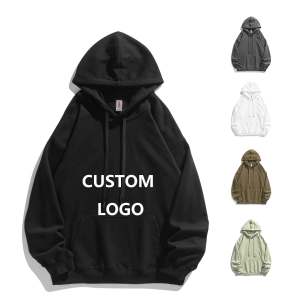 Sudadera clásica con capucha 330GSM sudadera de lana de algodón pesado logotipo personalizado bordado al por mayor fabricante a granel - Product Image 1
