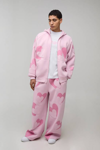 Fabricant en gros de sweats à capuche personnalisés en coton 100% lourd tricoté pour hommes, 2 pièces, de haute qualité, imprimés par transfert thermique - Product Image 4