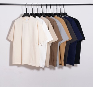 เสื้อยืดผู้ชายผ้าแคนวาสเนื้อหนัก 350 กรัม ปักลายโกธิค รักษ์โลก กันยับ สีเอิร์ธโทน คอเต่าครึ่งตัว ไหล่ตก - Product Image 1