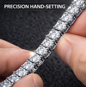 Collar de cadena de tenis de lujo con incrustaciones de circonitas – Plata de ley 925 / Acero inoxidable, joyería de hip hop con circonitas para hombre y mujer, circonitas de 5 mm - Product Image 6