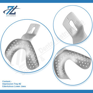 Bandeja de Impresión Mandibular para Mandíbula Inferior Edéntula # Arco Inferior Completo Manual de Acero Inoxidable 2 Piezas Pakistán - Product Image 4
