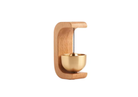 Carillon de porte en laiton et bois, cloche à vent, design moderne, rectangulaire, décoration murale, artisanat métallique, logo personnalisé