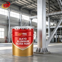 Peinture Métallisée Alkyde à Bas Prix, Revêtement Antirouille Séchage Rapide, Haute Couvrance, Résistant aux Intempéries, Qualité Industrielle, Application au Pinceau sur Métal