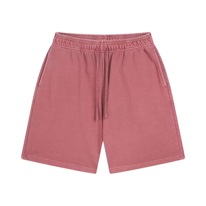 Pantalones Cortos de Felpa Francesa Lavados al Ácido de Alta Calidad, Personalizados con Estampado Puff, Bordado de Algodón, Pantalones Cortos Deportivos Desgastados al por Mayor - Product Image 5