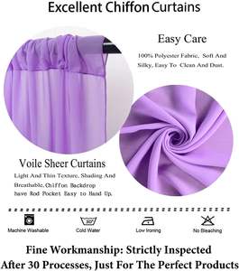 चिफऑन पृष्ठभूमि पर्दा-2 पैनल शादी की पृष्ठभूमि ड्राप - Product Image 2