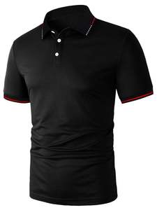 Meilleur polo régulier pour hommes Polo décontracté Coupe sèche brodée à motif solide Tissu jersey respirant Vente avant cool - Product Image 3