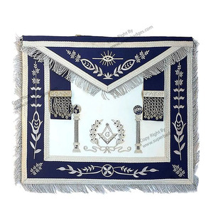 Tablier maçonnique Regalia tissu de toile de broderie de dentelle personnalisé pour les hommes - Product Image 1