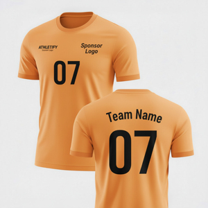 Camisetas de fútbol para niños hechas con poliéster que absorbe la humedad, diseñadas para equipos escolares y ligas locales, con certificación SEDEX. - Product Image 1