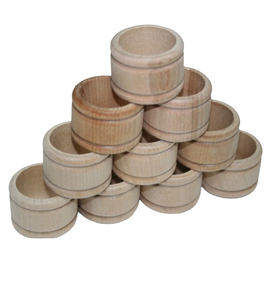 Nouveau design rond de serviette en bois conception précieuse ferme vaisselle décorative porte-rond de serviette en bois approvisionnement d'usine anneaux de table - Product Image 6