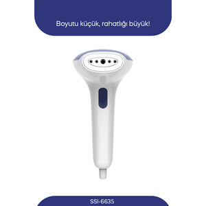 Fer à vapeur vertical portable SSI-6635, appareil électrique anti-rides avec une puissance de 1000 à 1200 W, garantie de 2 ans - Product Image 2