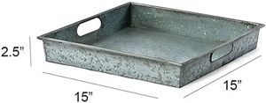 Vajilla de diseño estándar para decoración del hogar, bandeja galvanizada de primera calidad con asas, bandeja galvanizada al mejor precio - Product Image 3