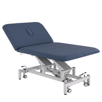 Mesa de Fisioterapia Eléctrica Plegable Moderna de PVC de Gran Tamaño, Ajustable en Altura, de 2 Secciones