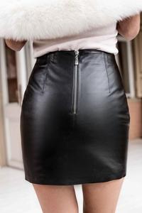 Nueva minifalda de mujer de moda personalizada con diseño de cremallera a cuadros 100% algodón - Product Image 4