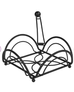Customized Elegant Black Handcrafted <b>Metal</b> Wire Napkins Organizer Premium Tissue Holder <b>Storage</b> Stand for Dinnerware - Product Image 5