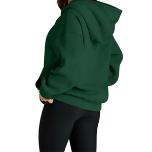 Sudadera con capucha de lana de algodón HeavyGSM 100% para mujer, sudadera bordada de alta calidad transpirable cómoda más vendida - Product Image 5