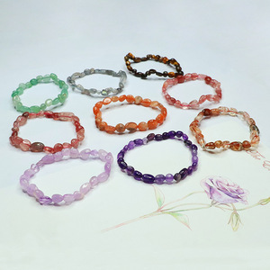 unisex crystal bracelet beaded bracelet design bohemian style bracelet amethyst crystal bracelet - Product Image 2