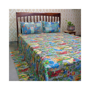 Dernier design, coton biologique, taille Queen, Kantha, fabricant indien, imprimé à la main, imprimé à l'écran, prix - Product Image 5