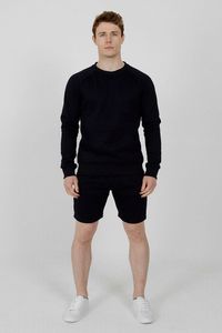 Conjunto de chándal corto de 2 piezas de verano personalizado con logotipo personalizado, chándal Unisex estampado de manga larga, pantalones cortos de verano, Conjunto de sudadera para hombre - Product Image 2