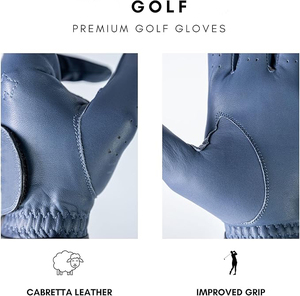 Guantes de Golf Unisex Antideslizantes de Alta Calidad al por Mayor, Transpirables, Ligeros, de Cuero Genuino, Gran Sensación y Flexibilidad - Product Image 3
