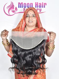 Moon Hair & Factory, fabricante de cabello humano Remy indio genuino, proveedor mayorista de cabello humano con ondas corporales frontales del principal exportador - Product Image 5
