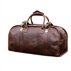 Genuine <b>Leather</b> <b>Holdall</b> Weekender Bag Luxury Single Shoulder Duffle Bag for <b>Men</b> Custom Travel Bags - Product Image 6