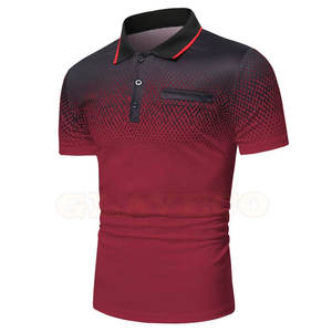 Último Diseño en Ropa Casual para Hombre, Camisetas con Patrón Sólido, Tejido de Punto, Bolsillo, Colores y Logotipo Personalizados, Secado Rápido - Product Image 3