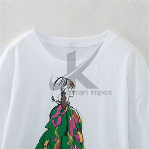 Camisetas bordadas personalizadas para mujer: algodón de alta calidad con diseños de bordado personalizados, perfecto para ropa informal - Product Image 4