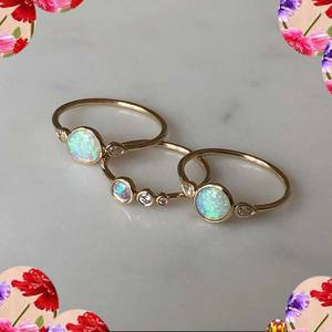 925หินโอปอลเอธิโอเปียนขายส่งแหวนเงินสเตอร์ลิงเครื่องประดับฤดูร้อน10มม. แหวนอัญมณีเรียบเครื่องประดับสำหรับการรักษา - Product Image 2