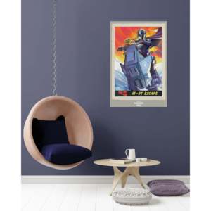 Póster de Estilo Moderno de The Mandalorian y Grogu, Arte de Pared en Papel con Diseño de Escape en AT-RT - Product Image 3