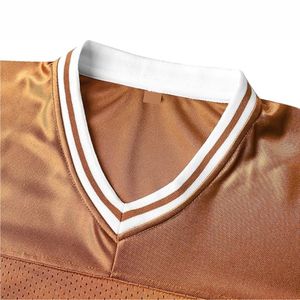 Camiseta de rugby de color y logotipo personalizado, uniforme de fútbol americano de malla de talla grande, camiseta de fútbol americano - Product Image 4