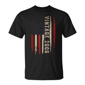 T-shirt vintage avec drapeau américain de 2006, cadeau d'anniversaire pour hommes de 19 ans - Product Image 1