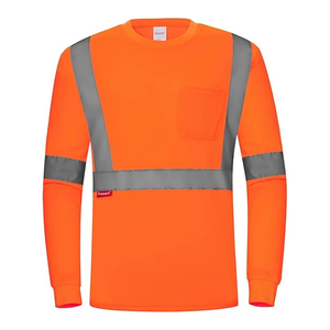 Camisetas de Trabajo de Alta Visibilidad Reflectantes de Manga Larga, Ropa de Trabajo de Alta Visibilidad, Camisetas de Seguridad de Alta Visibilidad, Camiseta de Trabajo de Alta Visibilidad - Product Image 1