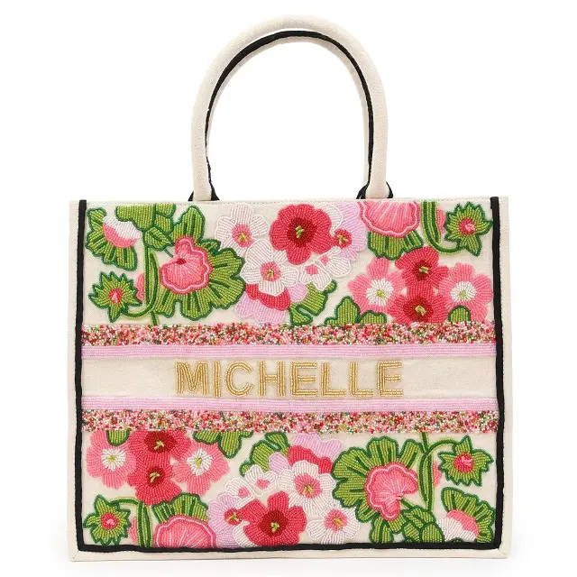 ALL NEW FLORAL DESIGN TOTE BAGS MULTIPURPOSE USE WITH CUSTOMIZED DESIGN AVAILABLE IN LARGE QUANTITY FROM INDIAN EXPORTERS