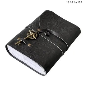 Black Vintage Leather Journal Retro Travel Diary an Exclusive Handmade Paper Notebook with Key (7x5 Inches, Antique) - Product Image 6