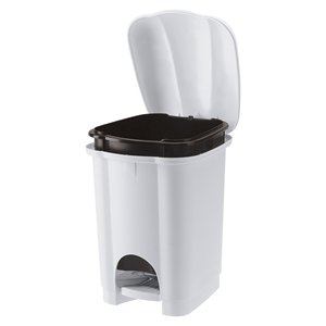 Kitchen <b>bin</b> (6Lt) pedal lid CAROLINA White 8101536112 - Product Image 1
