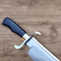 Handgemachtes D2 Stahl Big Size Bowie Messer mit Ledersc heide, Jagdmesser mit Holzgriff und Stahls chutz Ideal für Bush craft,